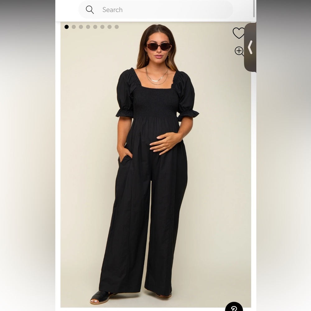 Pink Blush Maternity Black Jumpsuit - Picture 2 of 2